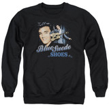 Elvis Presley Blue Suede Shoes Adult Crewneck Sweatshirt Black