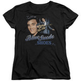 Elvis Presley Blue Suede Shoes Women's T-Shirt Black