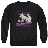 Elvis Presley Heartbreak Hotel Adult Crewneck Sweatshirt Black