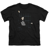 Elvis Presley Blue Bars Youth T-Shirt Black