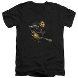 Elvis Presley 1968 Adult V-Neck T-Shirt Black