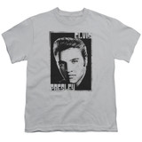 Elvis Presley Graphic Portrait Youth T-Shirt Silver