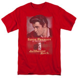 Elvis Presley Jailhouse Rock Poster Adult 18/1 T-Shirt Red
