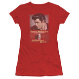 Elvis Presley Jailhouse Rock Poster Junior Women's Sheer T-Shirt Red