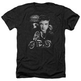 Elvis Presley The King Rides Again Adult Heather T-Shirt Black