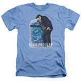 Elvis Presley 35th Anniversary 3 Adult Heather T-Shirt Light Blue