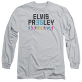 Elvis Presley 35 Adult Long Sleeve T-Shirt Silver