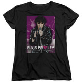 Elvis Presley 35 Leather Women's T-Shirt Black