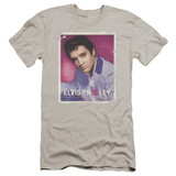 Elvis Presley 35 Jacket Premuim Canvas Adult Slim Fit T-Shirt Silver