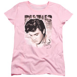 Elvis Presley Star Light Women's T-Shirt Pink