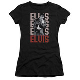 Elvis Presley 1968 Classic Junior Women's Sheer T-Shirt Black