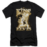 Elvis Presley The King Classic Premium Adult 30/1 T-Shirt Black