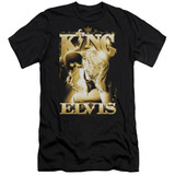 Elvis Presley The King Classic Adult 30/1 T-Shirt Black