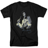 Elvis Presley Painted King Classic Adult 18/1 T-Shirt Black