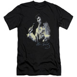 Elvis Presley Painted King Classic Premuim Canvas Adult Slim Fit T-Shirt Black