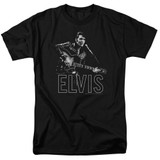 Elvis Presley Guitar In Hand Classic Adult 18/1 T-Shirt Black