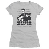 Elvis Presley The King Of Classic Junior Women's Sheer T-Shirt Silver