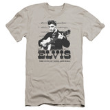 Elvis Presley The King Of Classic Premuim Canvas Adult Slim Fit T-Shirt Silver