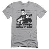 Elvis Presley The King Of Classic Adult 30/1 T-Shirt Silver