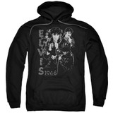 Elvis Presley Leathered Classic Adult Pullover Hoodie Sweatshirt Black