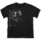 Elvis Presley Leathered Classic Youth T-Shirt Black