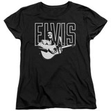 Elvis Presley White Glow Classic Women's T-Shirt Black
