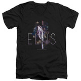 Elvis Presley Dream State Classic Adult V-Neck T-Shirt Black