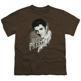 Elvis Presley Rugged Elvis Classic Youth T-Shirt Coffee