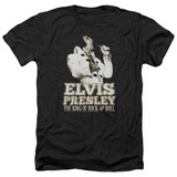 Elvis Presley Golden Classic Adult Heather T-Shirt Black