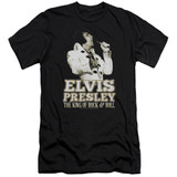 Elvis Presley Golden Classic Premuim Canvas Adult Slim Fit T-Shirt Black