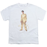 Elvis Presley Gold Lame Suit Classic Youth T-Shirt White