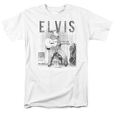 Elvis Presley With The Band Classic Adult 18/1 T-Shirt White