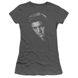 Elvis Presley American Idol Classic Junior Women's Sheer T-Shirt Charcoal