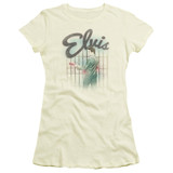 Elvis Presley Colorful King Classic Junior Women's Sheer T-Shirt Cream