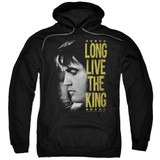 Elvis Presley Long Live The King Classic Adult Pullover Hoodie Sweatshirt Black