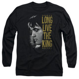 Elvis Presley Long Live The King Classic Adult Long Sleeve T-Shirt Black