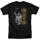 Elvis Presley Long Live The King Classic Adult 18/1 T-Shirt Black