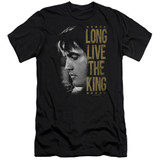 Elvis Presley Long Live The King Classic Premuim Canvas Adult Slim Fit T-Shirt Black