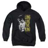 Elvis Presley Long Live The King Classic Youth Pullover Hoodie Sweatshirt Black