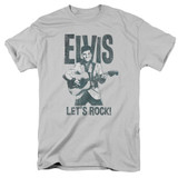 Elvis Presley Lets Rock Classic Adult 18/1 T-Shirt Silver