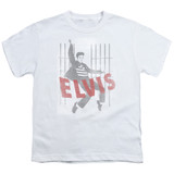 Elvis Presley Iconic Pose Classic Youth T-Shirt White