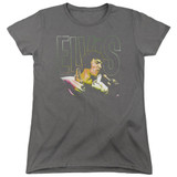 Elvis Presley Multicolored Classic Women's T-Shirt Charcoal