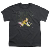 Elvis Presley Multicolored Classic Youth T-Shirt Charcoal