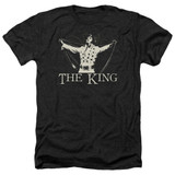 Elvis Presley Ornate King Classic Adult Heather T-Shirt Black