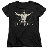 Elvis Presley Ornate King Classic Women's T-Shirt Black