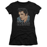 Elvis Presley Graphic King Classic Junior Women's Sheer T-Shirt Black