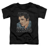 Elvis Presley Graphic King Classic Toddler T-Shirt Black