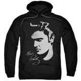 Elvis Presley Simple Face Classic Adult Pullover Hoodie Sweatshirt Black