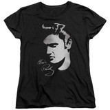 Elvis Presley Simple Face Classic Women's T-Shirt Black