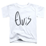 Elvis Presley Sketchy Name Classic Toddler T-Shirt White